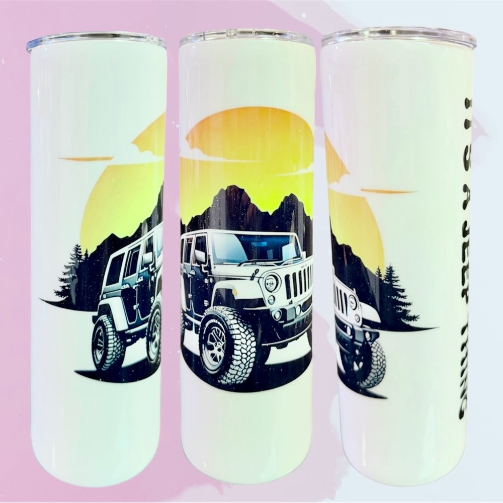 New 30 ounce Jeep theme tumbler. Get ready for Jeep season!!